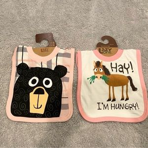 2 Brand new bibs from Lazy One (Retail 10.99 each)